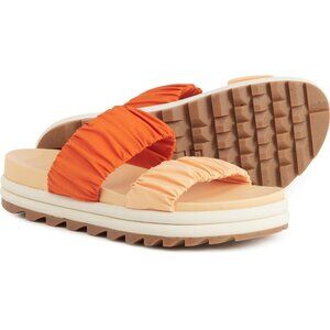 Sorel x prAna NIB Women's Leather Ruched Two-Strap Roaming Slide, Size 8.5 M